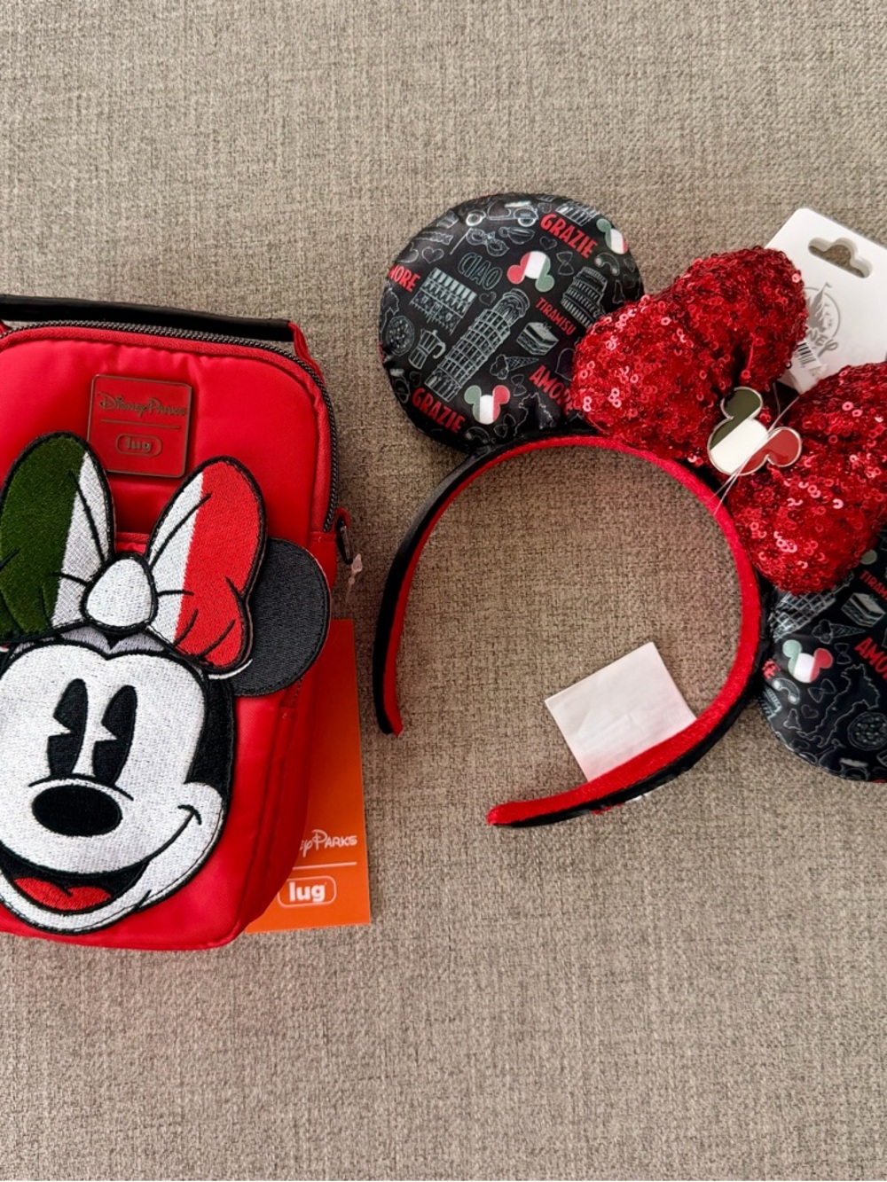 NWT Disney Epcot Italia Pavilion Ears and Lug Crossbody